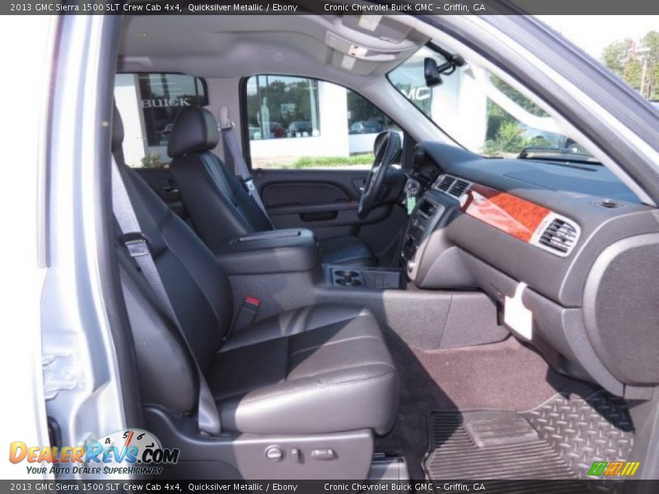 2013 GMC Sierra 1500 SLT Crew Cab 4x4 Quicksilver Metallic / Ebony Photo #13