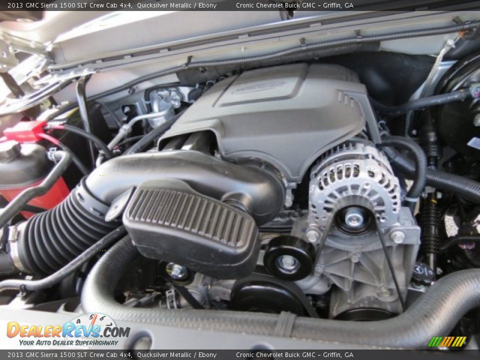 2013 GMC Sierra 1500 SLT Crew Cab 4x4 Quicksilver Metallic / Ebony Photo #15