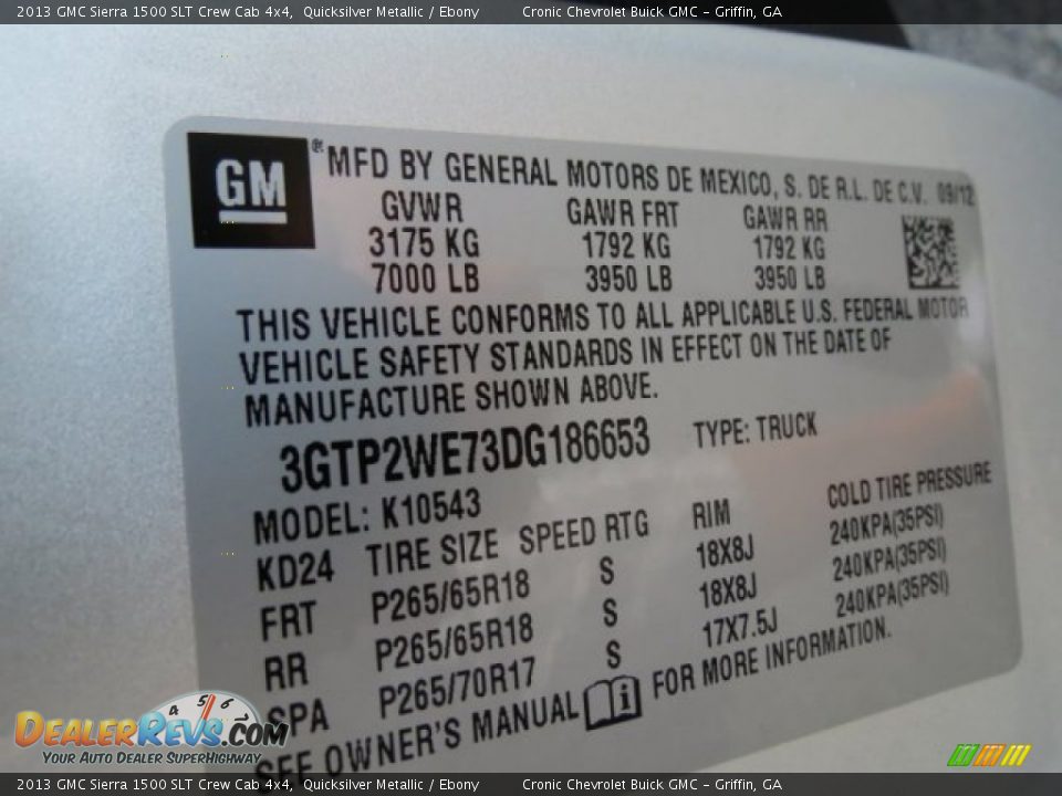 2013 GMC Sierra 1500 SLT Crew Cab 4x4 Quicksilver Metallic / Ebony Photo #19