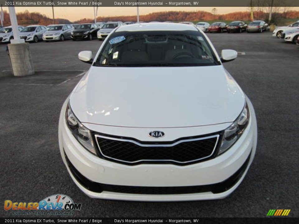 2011 Kia Optima EX Turbo Snow White Pearl / Beige Photo #2