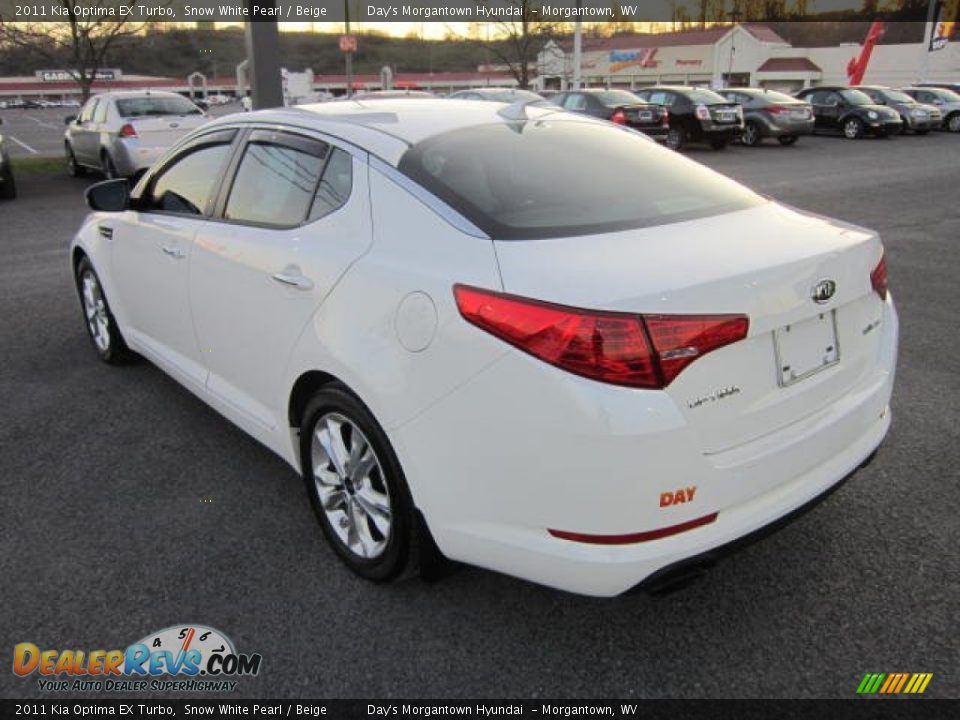 2011 Kia Optima EX Turbo Snow White Pearl / Beige Photo #5