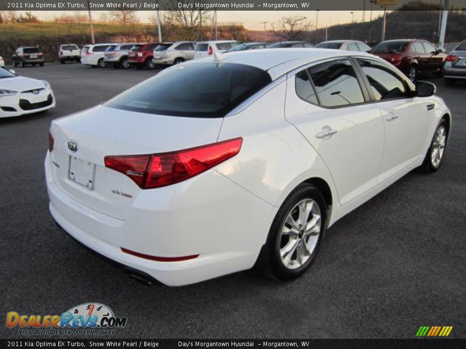 2011 Kia Optima EX Turbo Snow White Pearl / Beige Photo #7