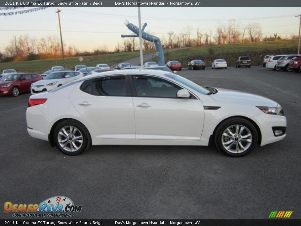2011 Kia Optima EX Turbo Snow White Pearl / Beige Photo #8