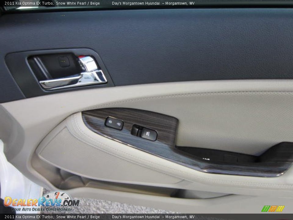2011 Kia Optima EX Turbo Snow White Pearl / Beige Photo #11