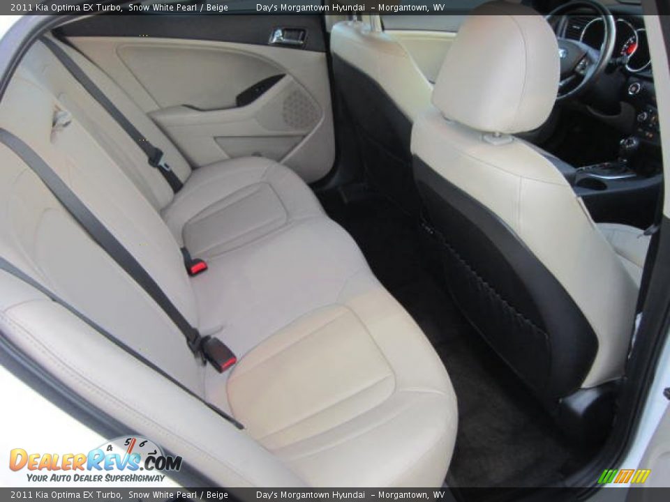 2011 Kia Optima EX Turbo Snow White Pearl / Beige Photo #12