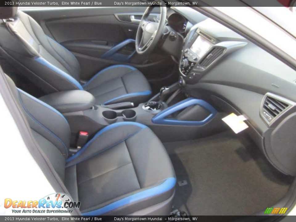 Blue Interior - 2013 Hyundai Veloster Turbo Photo #10
