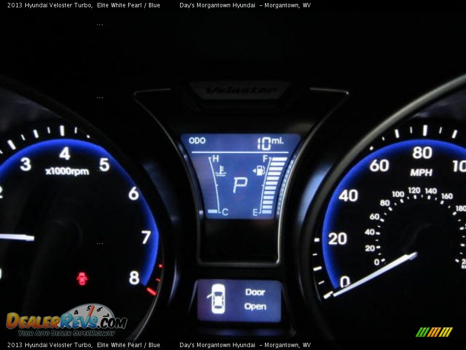 2013 Hyundai Veloster Turbo Elite White Pearl / Blue Photo #20