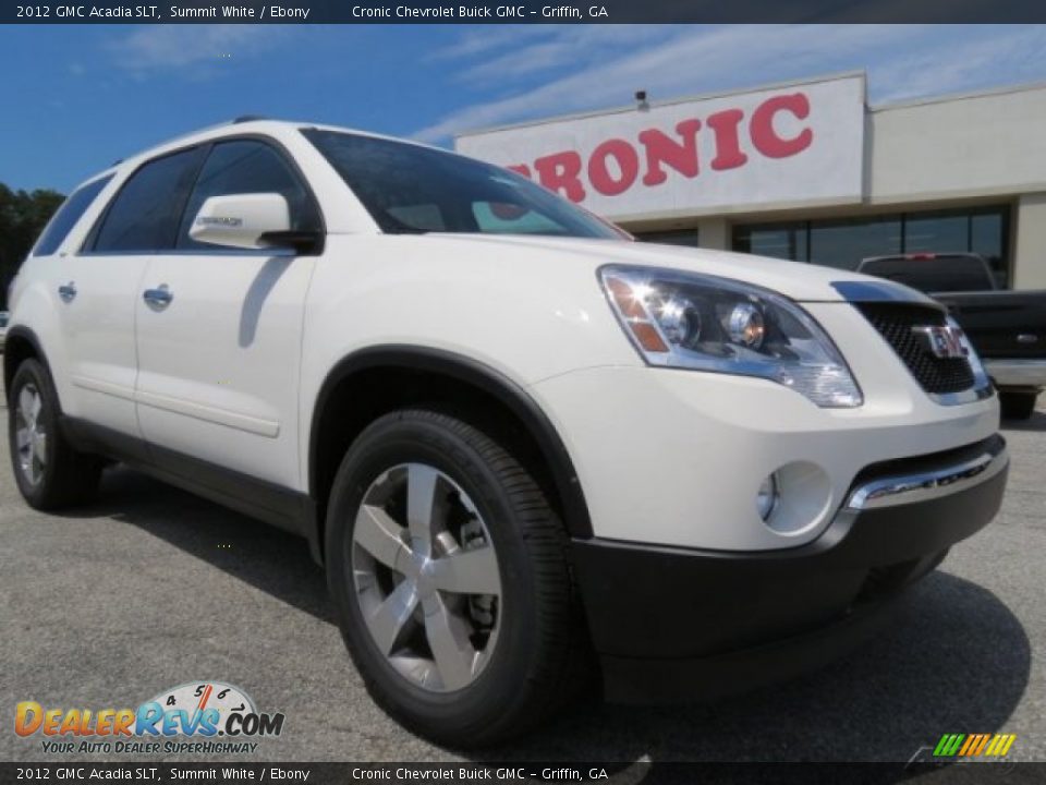 2012 GMC Acadia SLT Summit White / Ebony Photo #1
