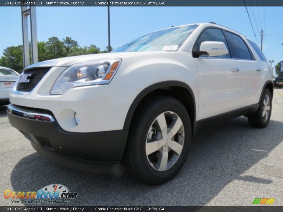 2012 GMC Acadia SLT Summit White / Ebony Photo #3