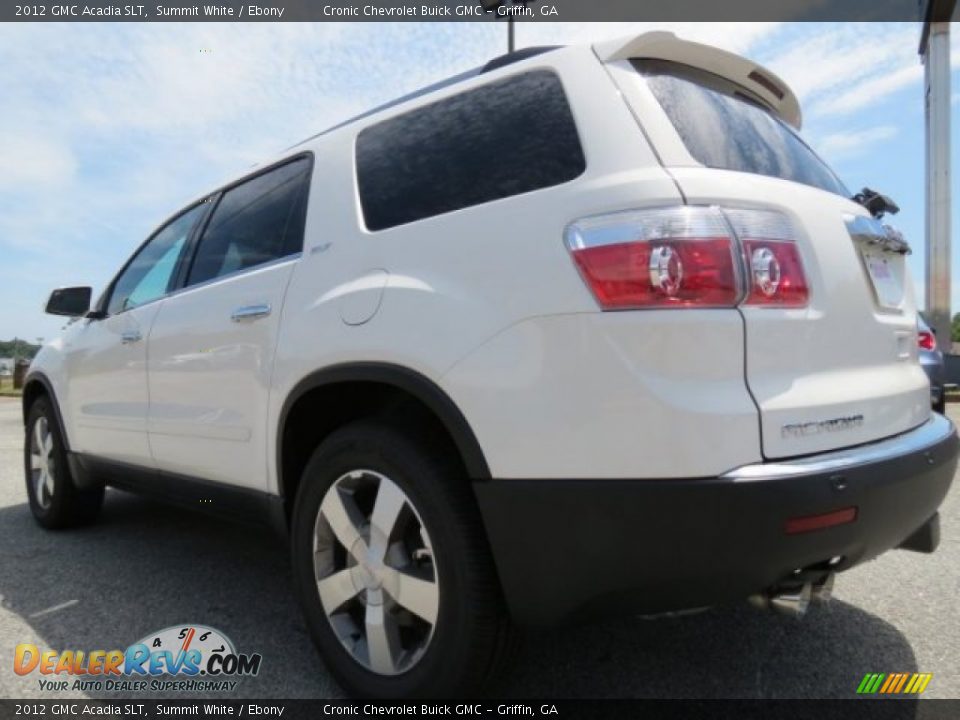 2012 GMC Acadia SLT Summit White / Ebony Photo #5