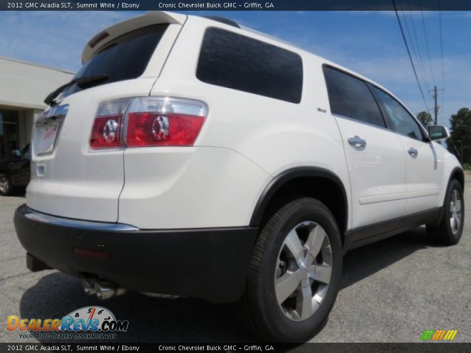 2012 GMC Acadia SLT Summit White / Ebony Photo #7