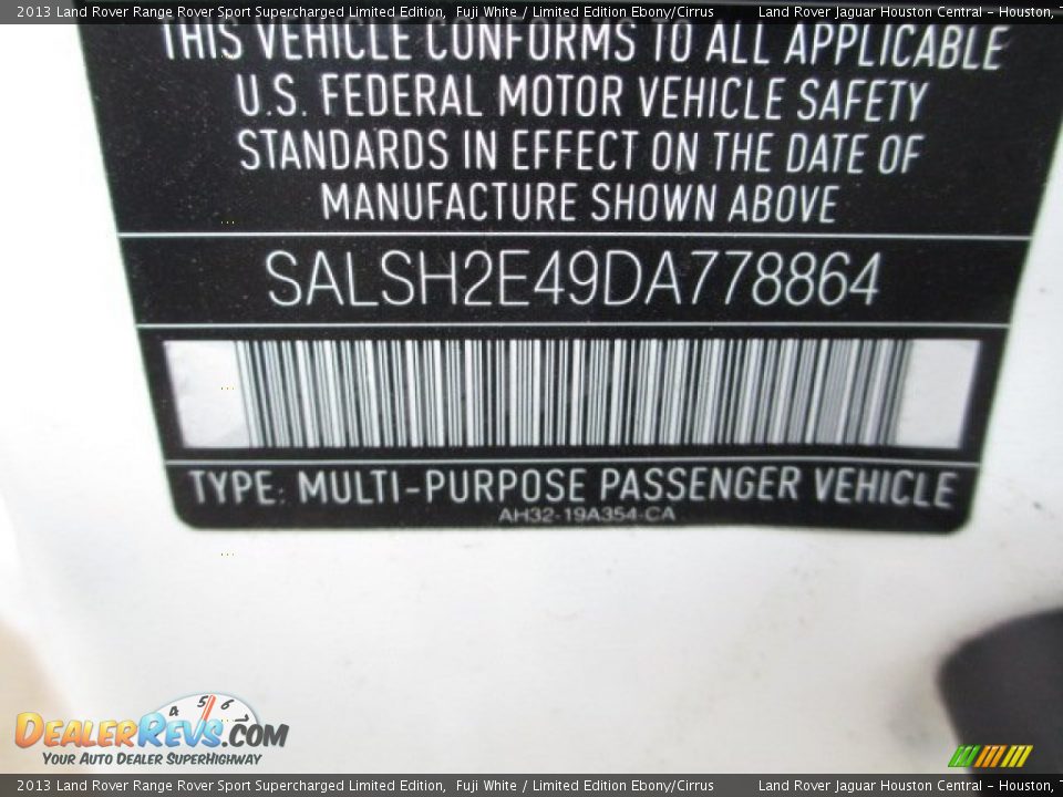 2013 Land Rover Range Rover Sport Supercharged Limited Edition Fuji White / Limited Edition Ebony/Cirrus Photo #18