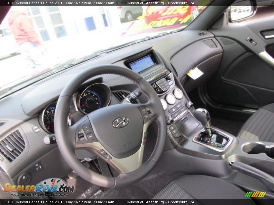 2013 Hyundai Genesis Coupe 2.0T Black Noir Pearl / Black Cloth Photo #5