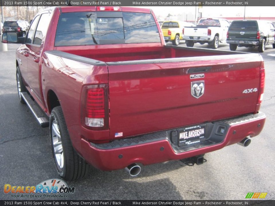 2013 Ram 1500 Sport Crew Cab 4x4 Deep Cherry Red Pearl / Black Photo #3