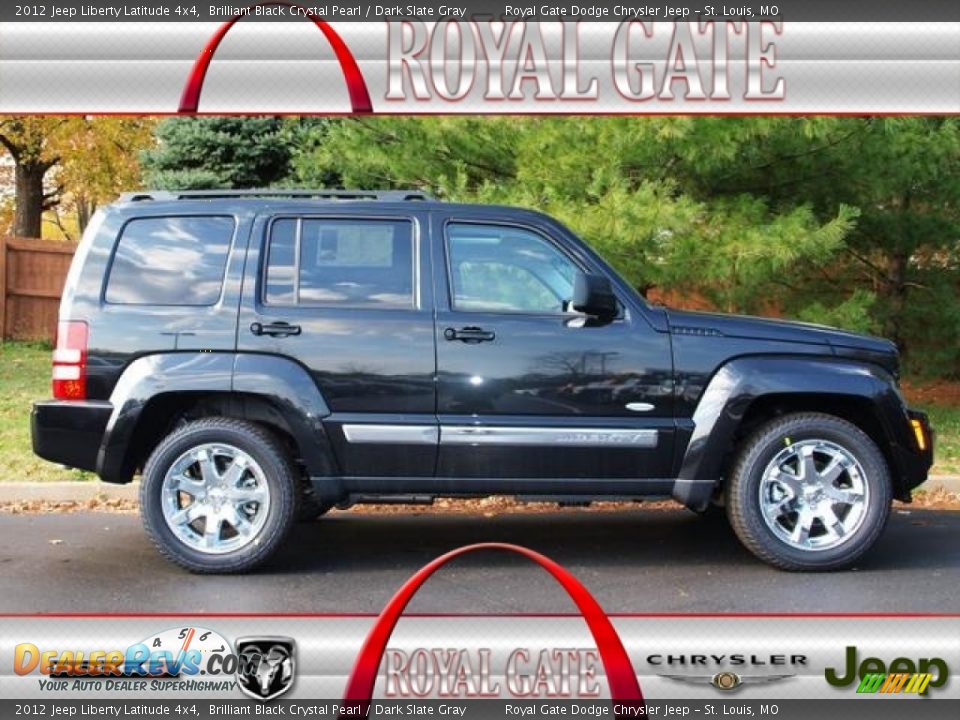 2012 Jeep Liberty Latitude 4x4 Brilliant Black Crystal Pearl / Dark Slate Gray Photo #1
