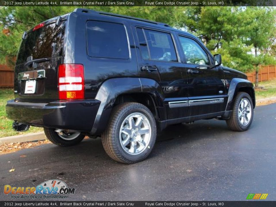 2012 Jeep Liberty Latitude 4x4 Brilliant Black Crystal Pearl / Dark Slate Gray Photo #3