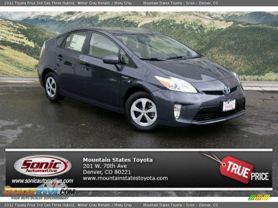 2012 Toyota Prius 3rd Gen Three Hybrid Winter Gray Metallic / Misty Gray Photo #1