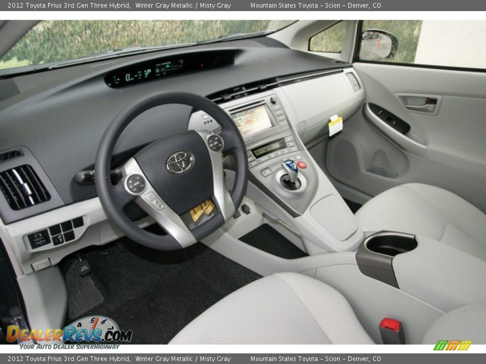 2012 Toyota Prius 3rd Gen Three Hybrid Winter Gray Metallic / Misty Gray Photo #5