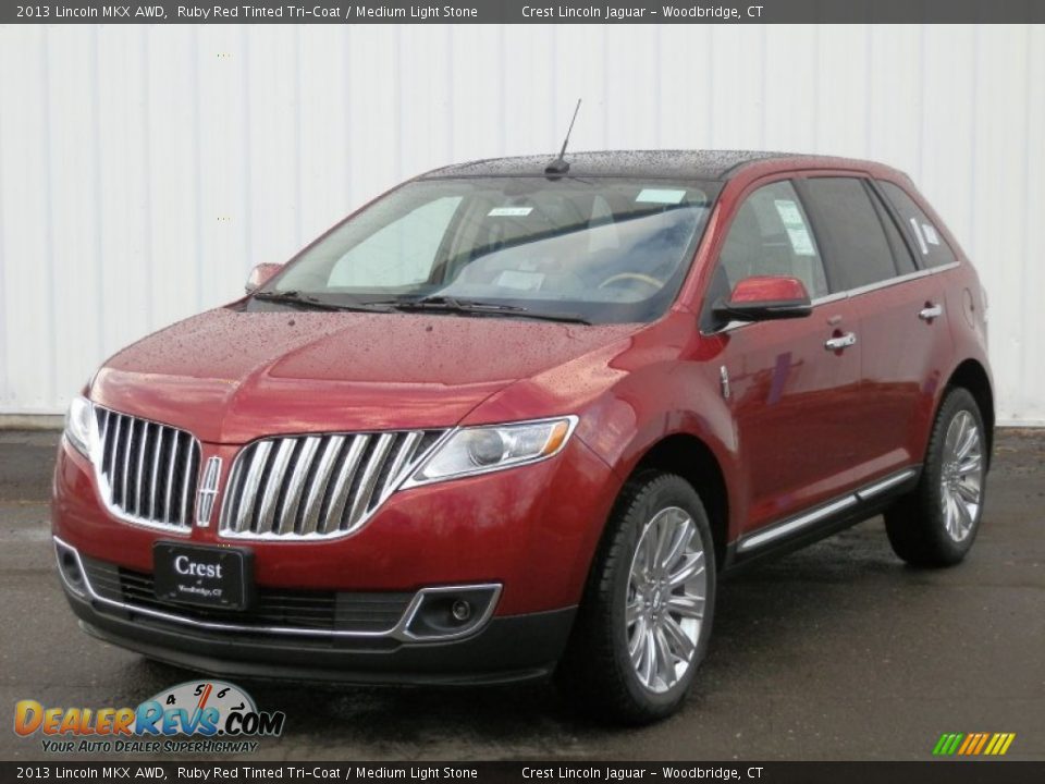 2013 Lincoln MKX AWD Ruby Red Tinted Tri-Coat / Medium Light Stone Photo #1