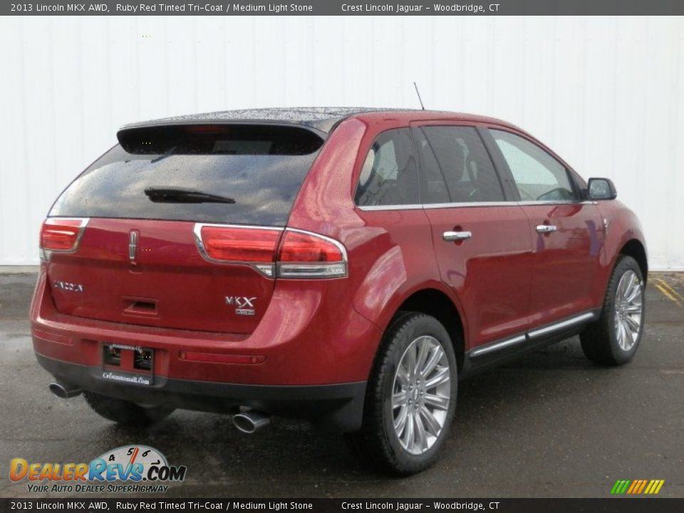 2013 Lincoln MKX AWD Ruby Red Tinted Tri-Coat / Medium Light Stone Photo #4