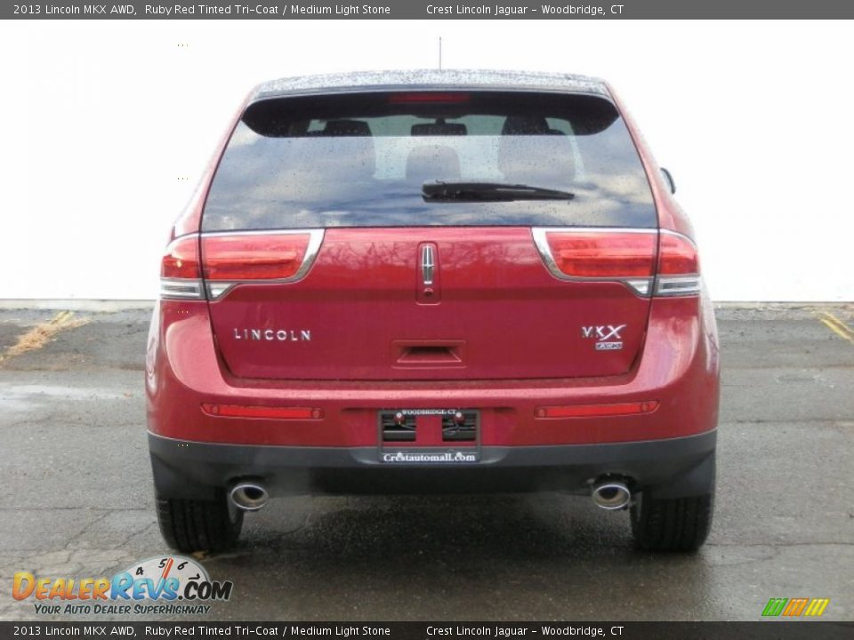 2013 Lincoln MKX AWD Ruby Red Tinted Tri-Coat / Medium Light Stone Photo #5