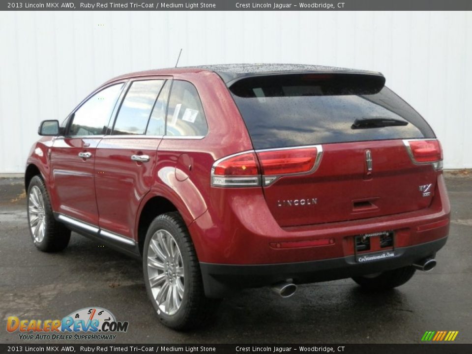 2013 Lincoln MKX AWD Ruby Red Tinted Tri-Coat / Medium Light Stone Photo #6