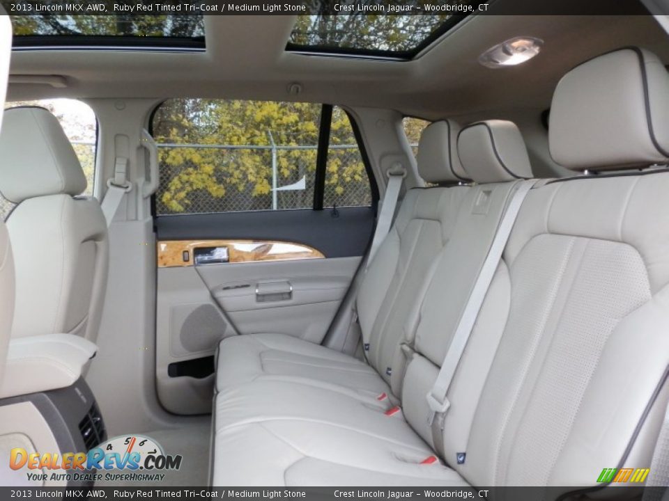 2013 Lincoln MKX AWD Ruby Red Tinted Tri-Coat / Medium Light Stone Photo #9