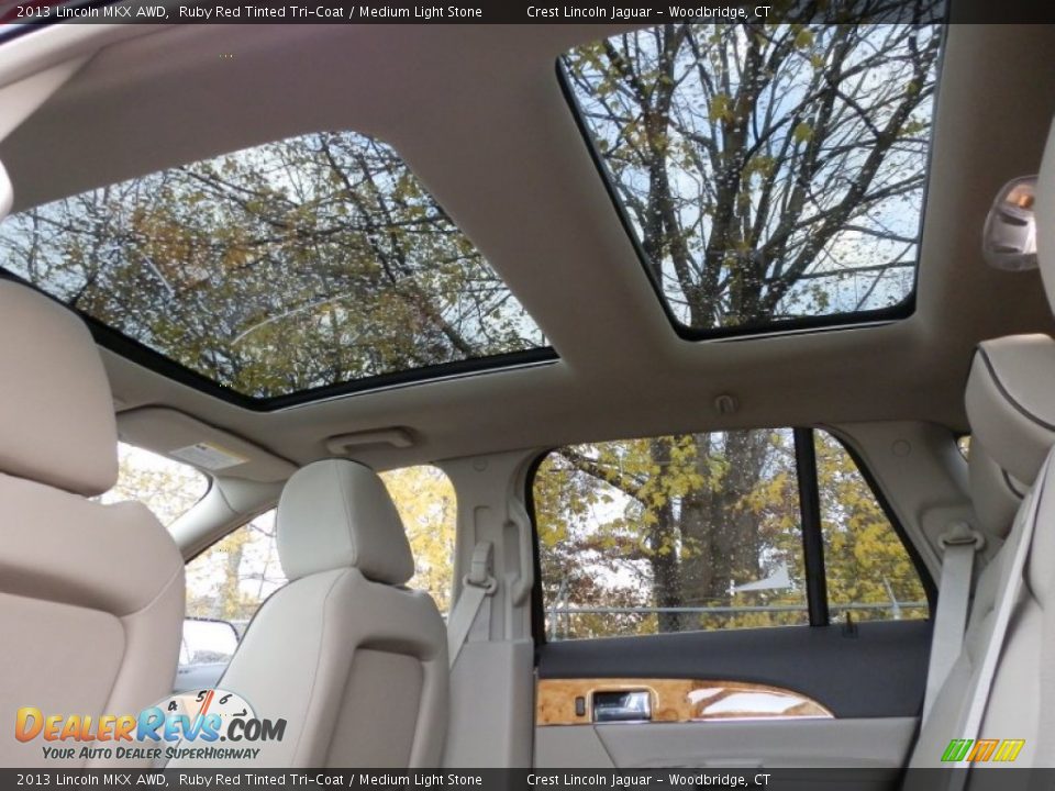 2013 Lincoln MKX AWD Ruby Red Tinted Tri-Coat / Medium Light Stone Photo #11