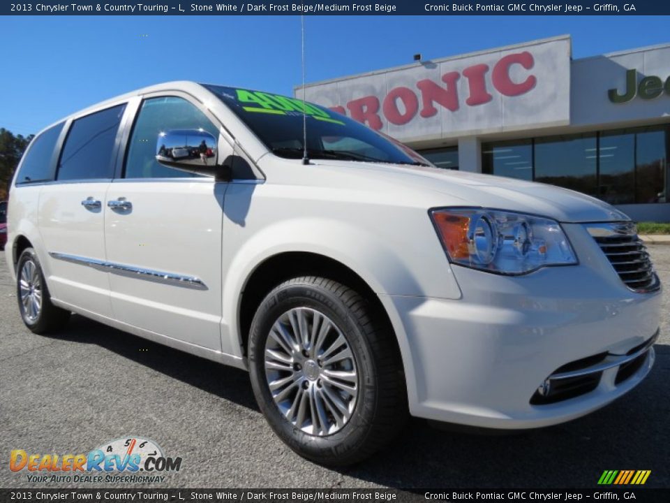 2013 Chrysler Town & Country Touring - L Stone White / Dark Frost Beige/Medium Frost Beige Photo #1