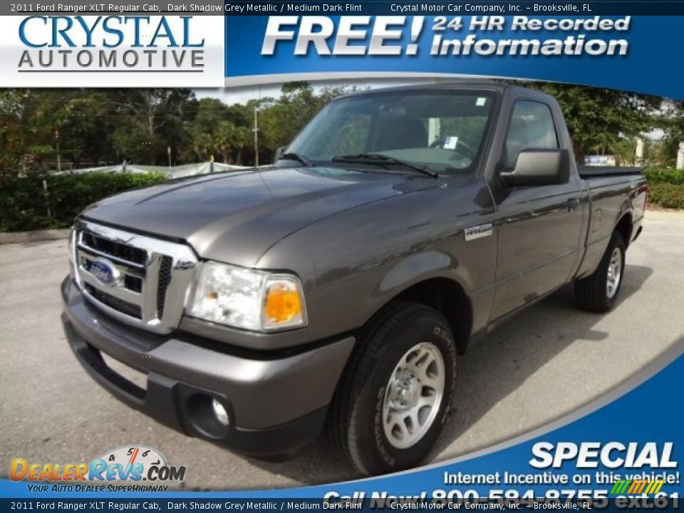 2011 Ford Ranger XLT Regular Cab Dark Shadow Grey Metallic / Medium Dark Flint Photo #1