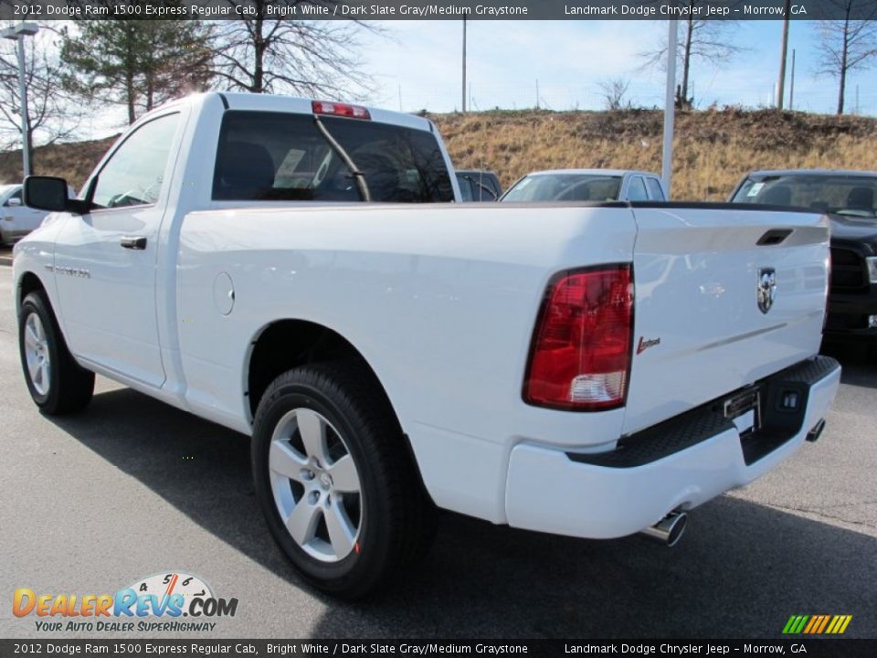 2012 Dodge Ram 1500 Express Regular Cab Bright White / Dark Slate Gray/Medium Graystone Photo #2