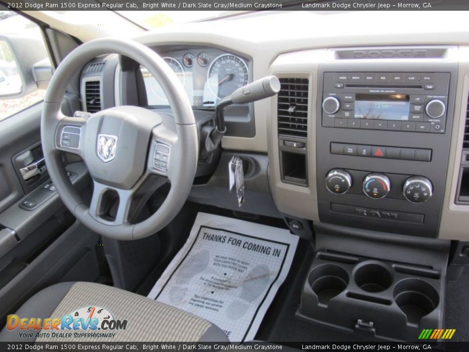 2012 Dodge Ram 1500 Express Regular Cab Bright White / Dark Slate Gray/Medium Graystone Photo #9