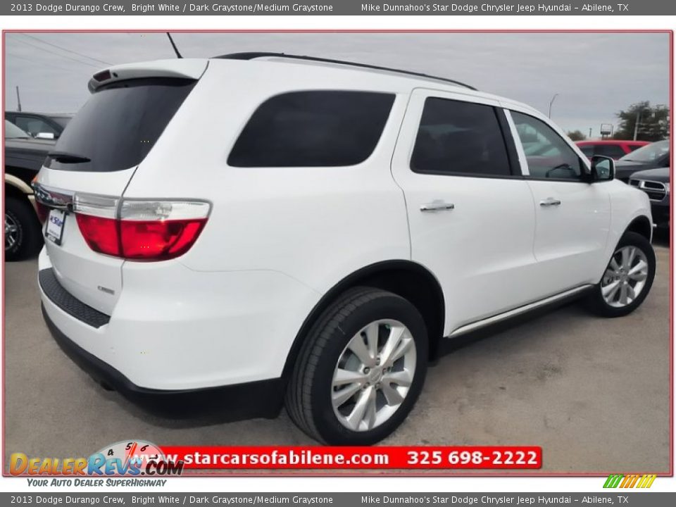 2013 Dodge Durango Crew Bright White / Dark Graystone/Medium Graystone Photo #7