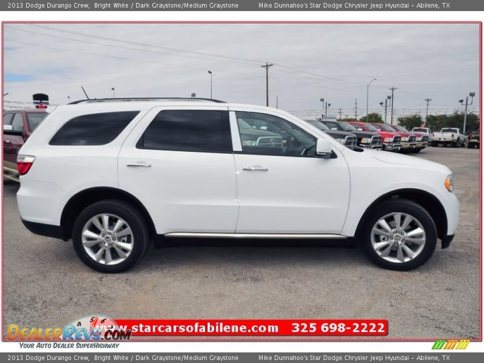 2013 Dodge Durango Crew Bright White / Dark Graystone/Medium Graystone Photo #8