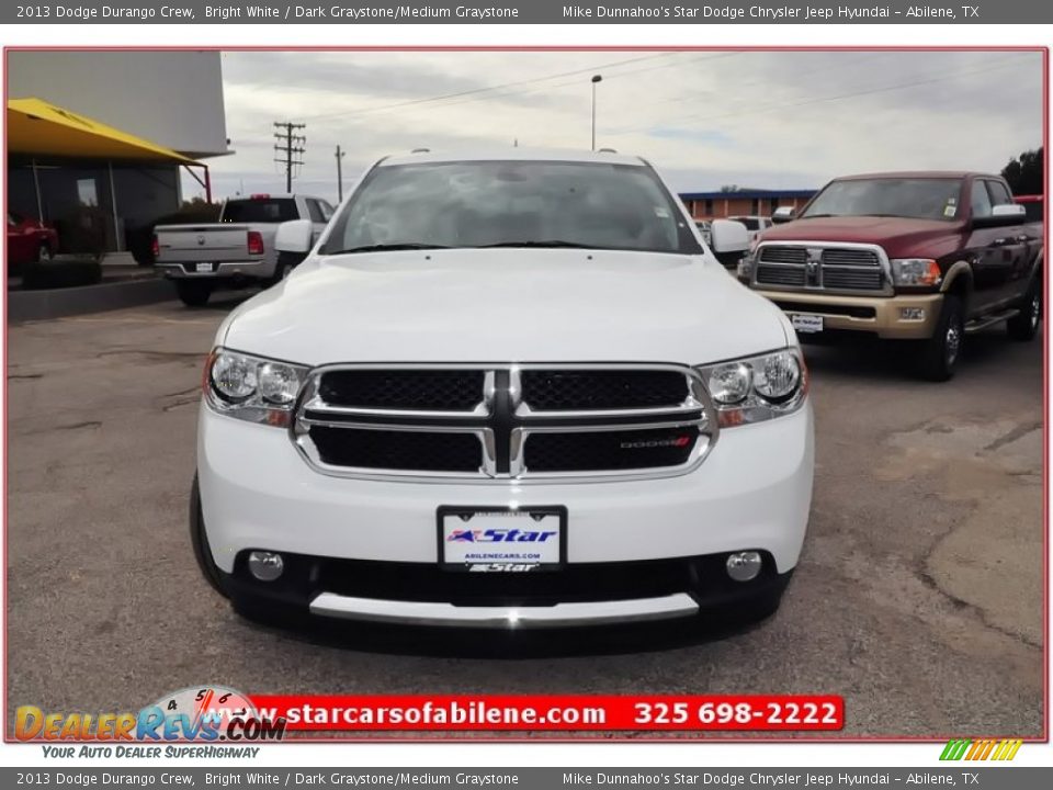 2013 Dodge Durango Crew Bright White / Dark Graystone/Medium Graystone Photo #10