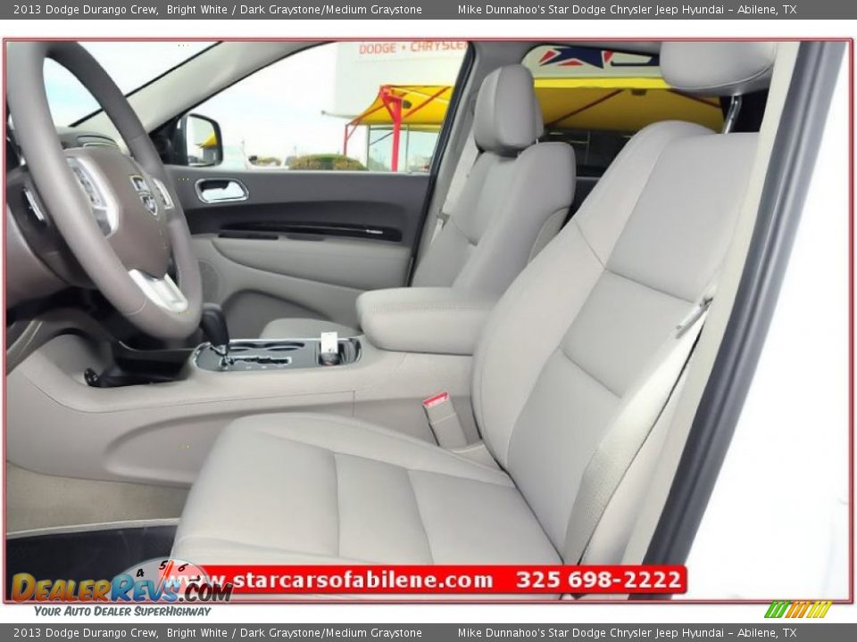 2013 Dodge Durango Crew Bright White / Dark Graystone/Medium Graystone Photo #12