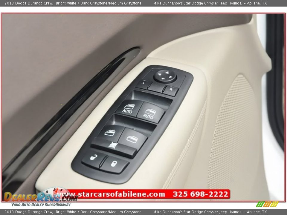 2013 Dodge Durango Crew Bright White / Dark Graystone/Medium Graystone Photo #14