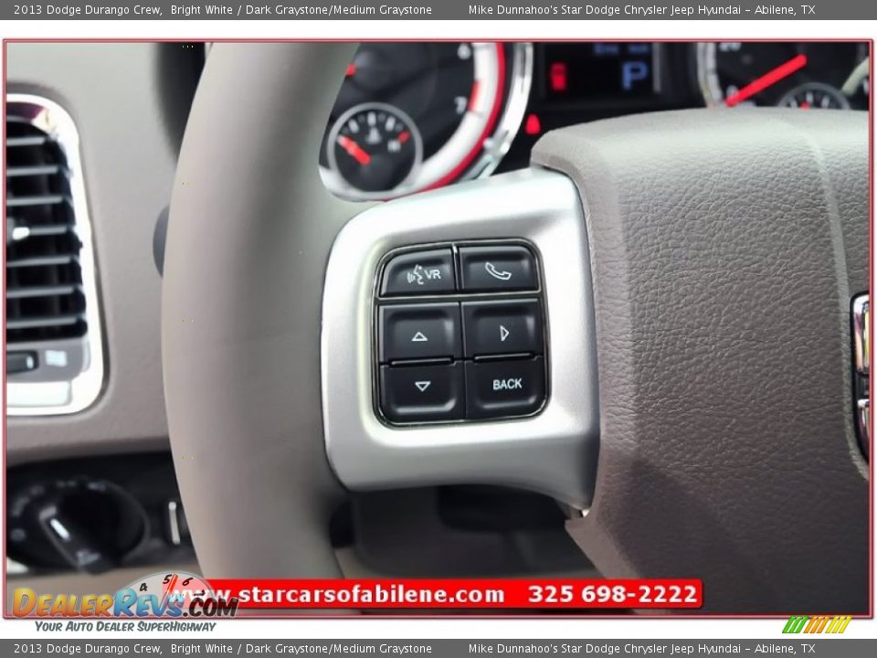 2013 Dodge Durango Crew Bright White / Dark Graystone/Medium Graystone Photo #15