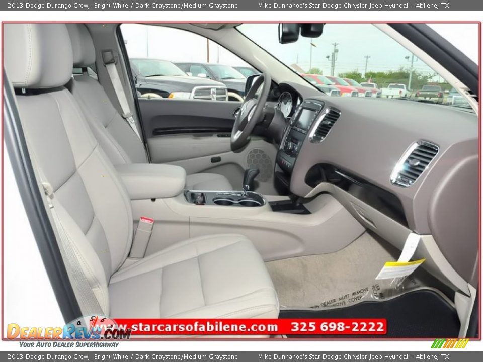 2013 Dodge Durango Crew Bright White / Dark Graystone/Medium Graystone Photo #27