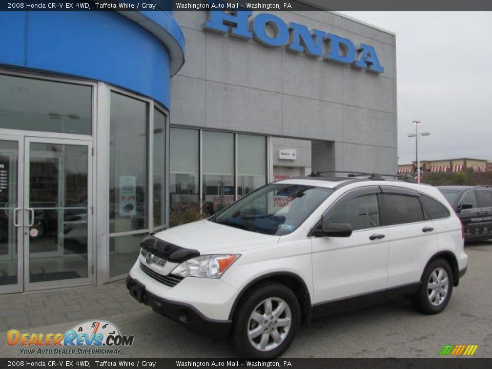 2008 Honda CR-V EX 4WD Taffeta White / Gray Photo #1
