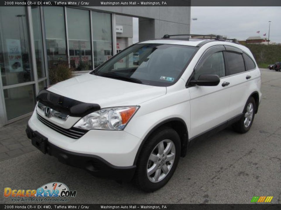 2008 Honda CR-V EX 4WD Taffeta White / Gray Photo #2