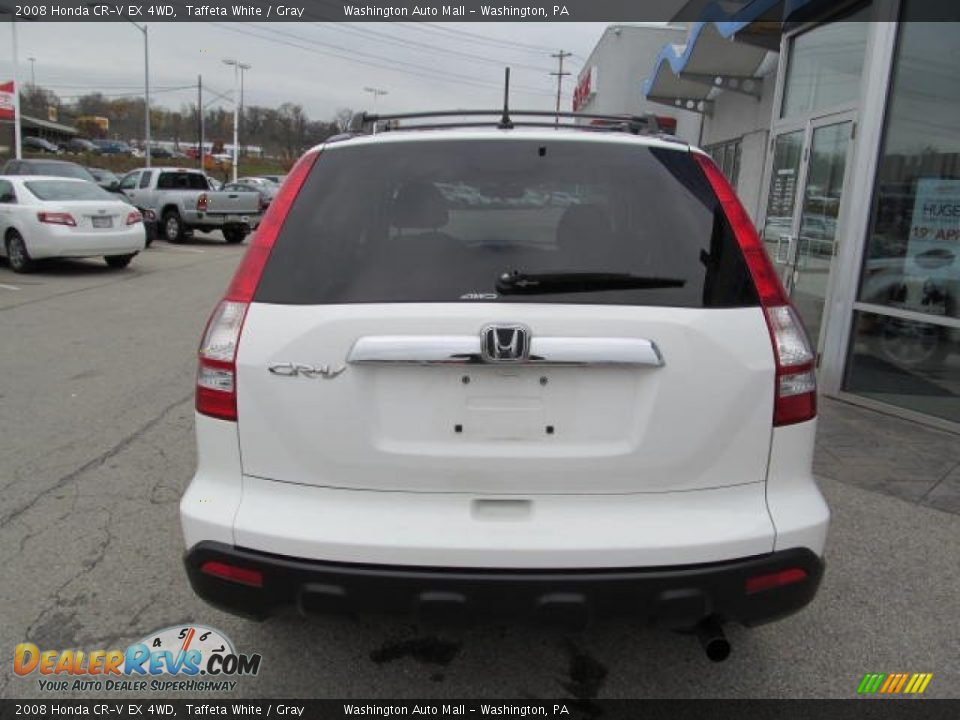 2008 Honda CR-V EX 4WD Taffeta White / Gray Photo #6