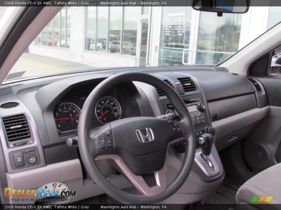 2008 Honda CR-V EX 4WD Taffeta White / Gray Photo #12