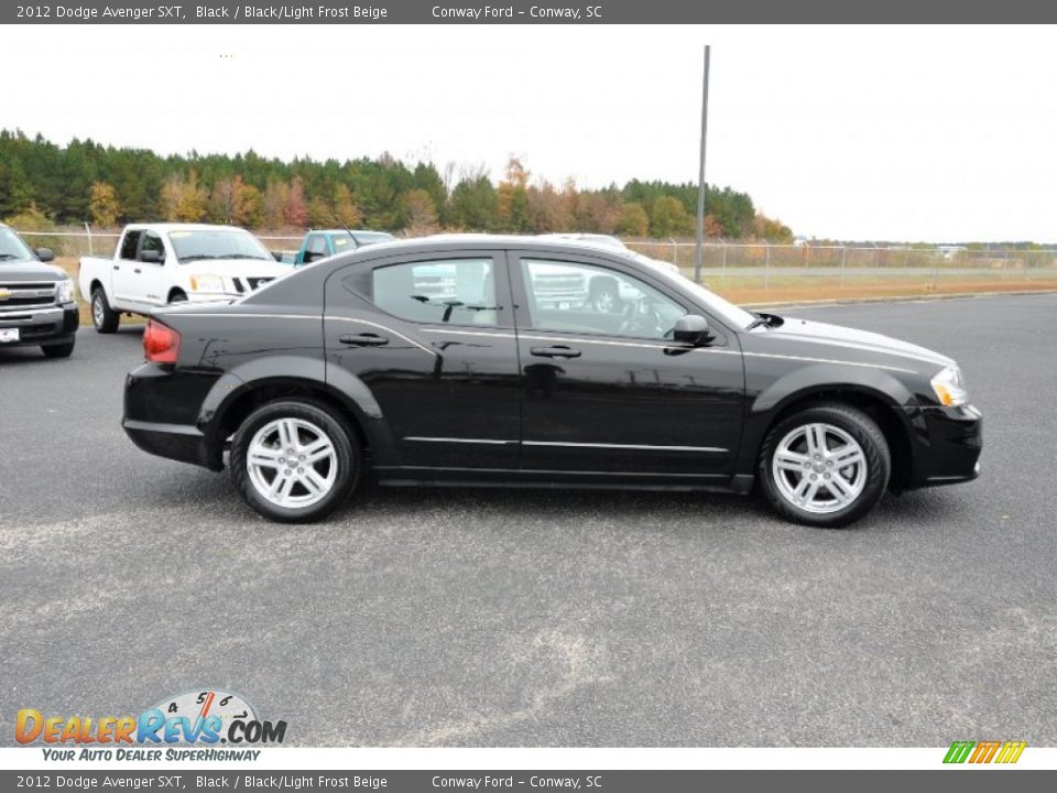 2012 Dodge Avenger SXT Black / Black/Light Frost Beige Photo #4