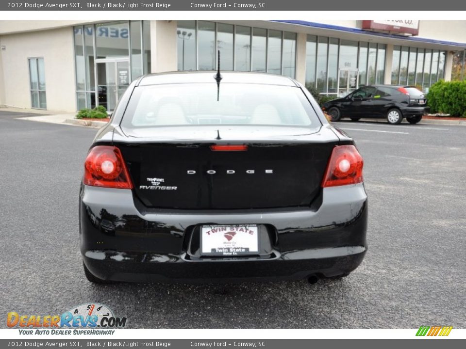 2012 Dodge Avenger SXT Black / Black/Light Frost Beige Photo #6