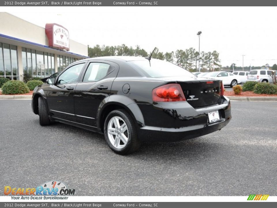 2012 Dodge Avenger SXT Black / Black/Light Frost Beige Photo #7