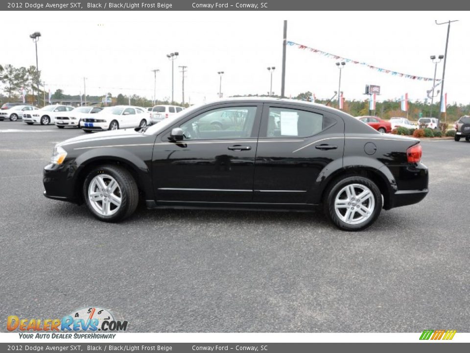 2012 Dodge Avenger SXT Black / Black/Light Frost Beige Photo #8