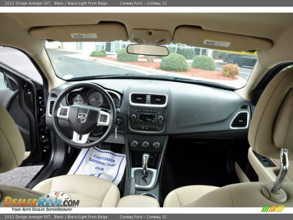 2012 Dodge Avenger SXT Black / Black/Light Frost Beige Photo #13
