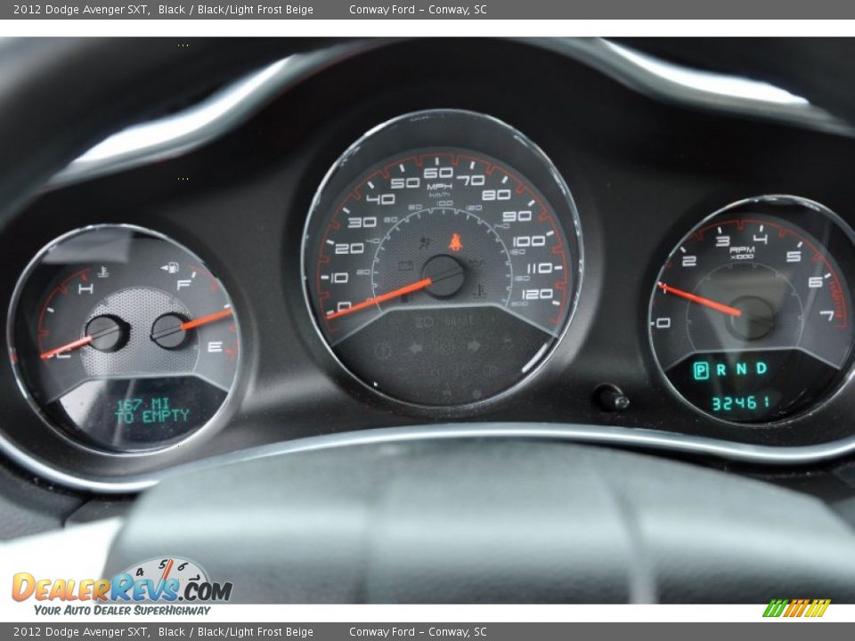 2012 Dodge Avenger SXT Black / Black/Light Frost Beige Photo #19