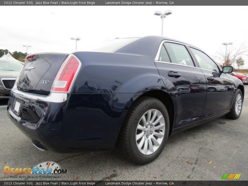2013 Chrysler 300 Jazz Blue Pearl / Black/Light Frost Beige Photo #3